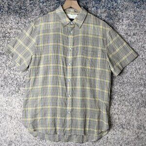 rag & bone Shirt Mens Large Plaid Short Sleeve Button Up‎ Casual